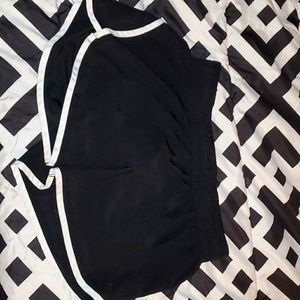 Black athletic shorts